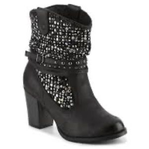 Not Rated Womens Black Techno Western Bootie